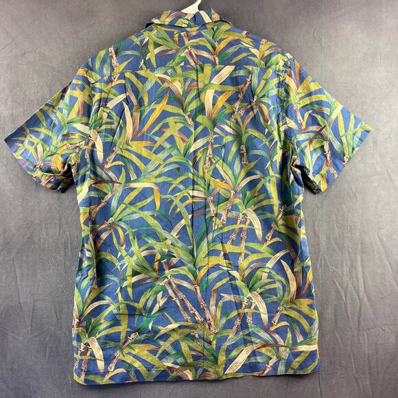 J. Crew Mens Medium Hawaiian Shirt Retirement Bamboo Grandpacore Vacation Beach - Picture 2 of 9